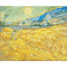 Reproduktion af maleriet Vincent van Gogh - Kunsttryk af et hvedemarker bag Saint-Paul Hospitalet med en høstmaskine