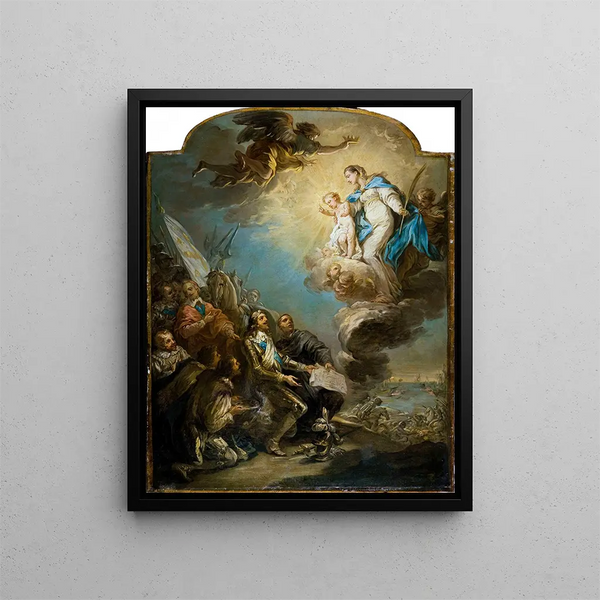 Le Vœu de Louis XIII au siège de la Rochelle 1628 - Charles André van Loo — indrammet kunstværk på væggen