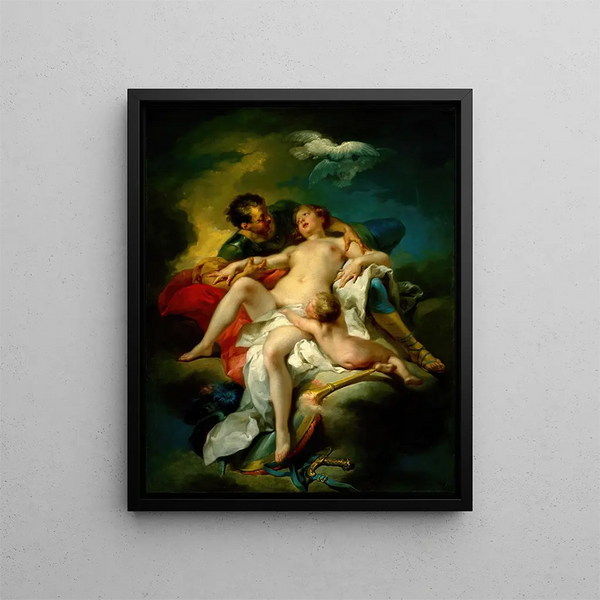Mars og Venus - Charles André van Loo — indrammet kunstværk på væggen