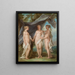 Les Trois Grâces - Charles André van Loo — indrammet kunstværk på væggen