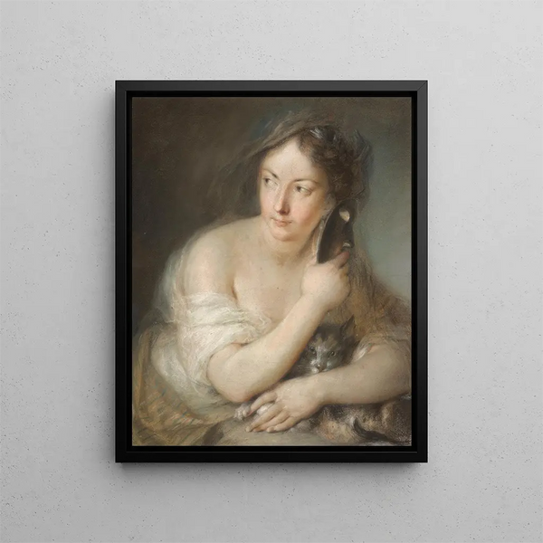 La Malice - Charles-Antoine Coypel — indrammet kunstværk på væggen