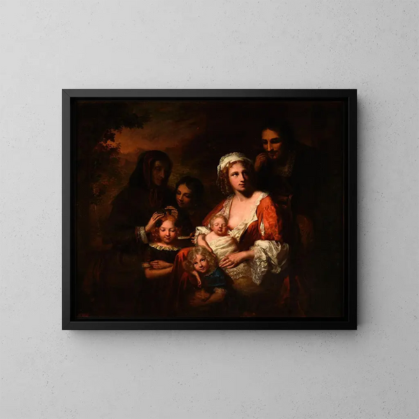 La famille de Colbert - Charles-Auguste Herb — indrammet kunstværk på væggen