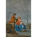 Reproduktion af maleriet Vinter - Charles-Joseph Flipart