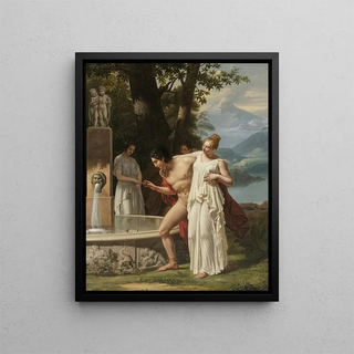 La fontaine Acadine - Charles-Victoire Frédéric Moench — indrammet kunstværk på væggen