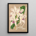 Cattleya amethystoglossa - Charles Antoine Lemaire — indrammet kunstværk på væggen