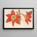 Hippeastrum Amaryllis pyrrochroum - Charles Antoine Lemaire — indrammet kunstværk på væggen