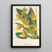 Oncidium bicallosum - Charles Antoine Lemaire — indrammet kunstværk på væggen