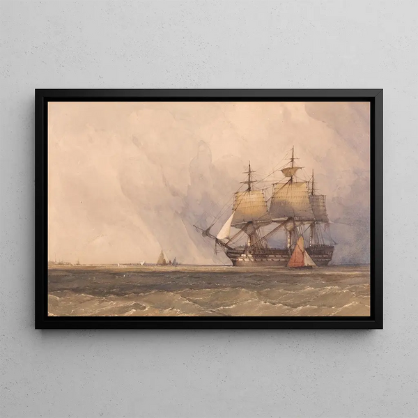 Charles Bentley - Coast Scene with Shipping.webp