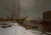 Port of London under snow - Charles Brooke Branwhite — visning af kunstværket