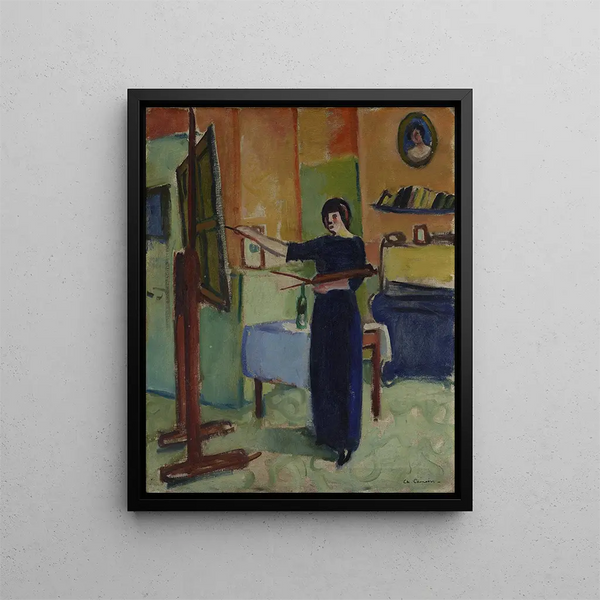 i hans atelier - Charles Camoin — indrammet kunstværk på væggen