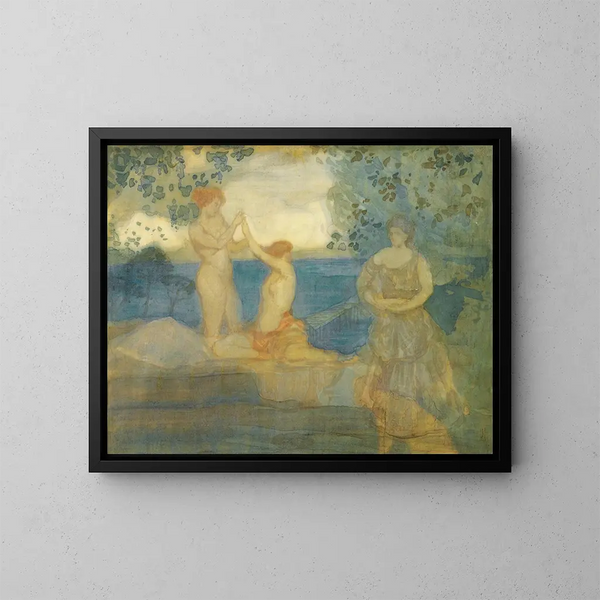 I drømmelandet eller Magnolier - Charles Conder — indrammet kunstværk på væggen