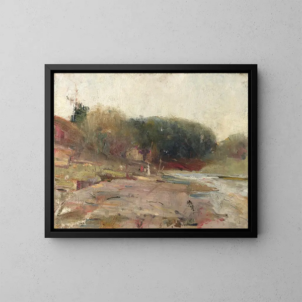 på floden Yarra nær Heidelberg, Victoria - Charles Conder — indrammet kunstværk på væggen