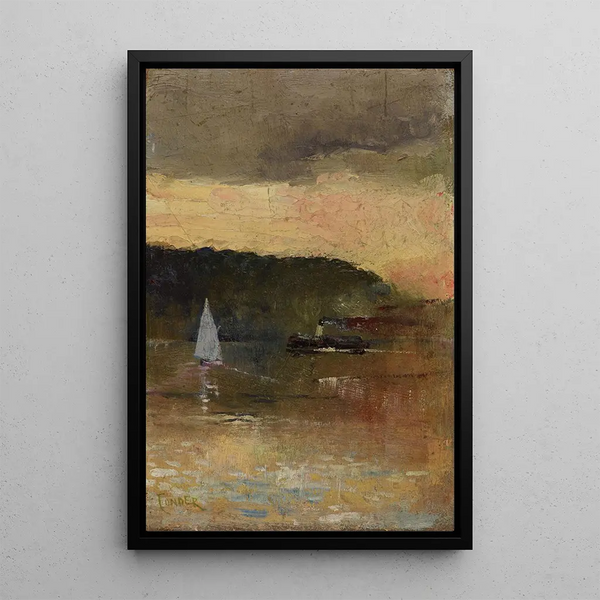 Reproduktion af maleriet Solnedgang over Sydney Havn - Charles Conder