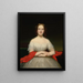 Portrait af Fidelia Marshall - Charles Cromwell Ingham — indrammet kunstværk på væggen