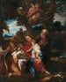 La Sainte Famille under flugten til Egypten serveret af engle - Charles de La Fosse — visning af kunstværket