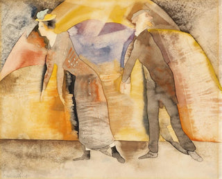 Charles Demuth - In VaudevilleWoman and Man on Stage.webp