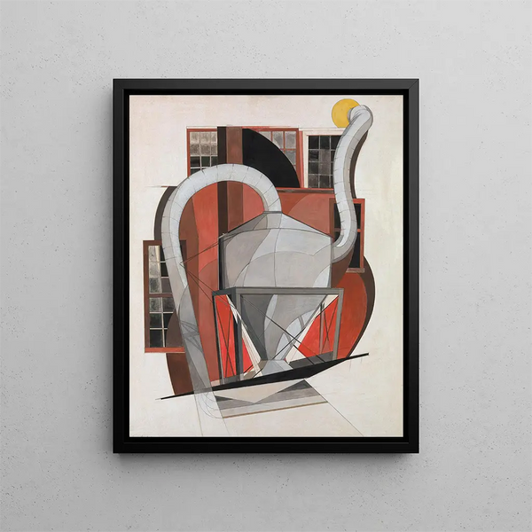 Maskineri - Charles Demuth — indrammet kunstværk på væggen