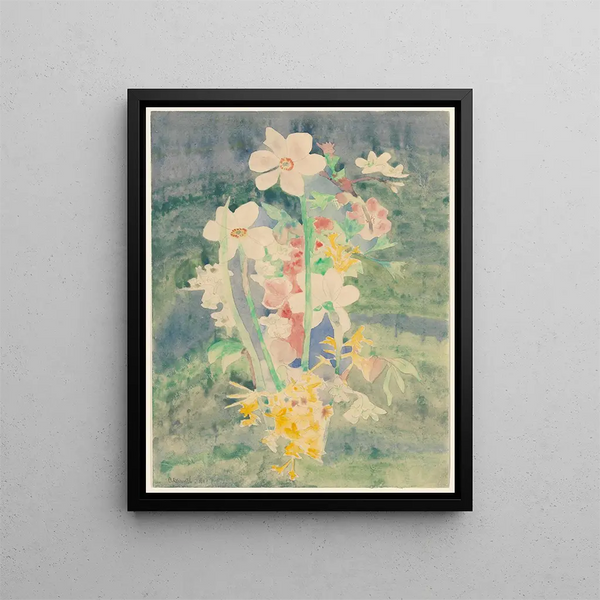 Narcisse - Charles Demuth — indrammet kunstværk på væggen