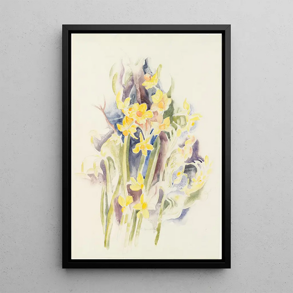 Petits jonquilles - Charles Demuth — indrammet kunstværk på væggen