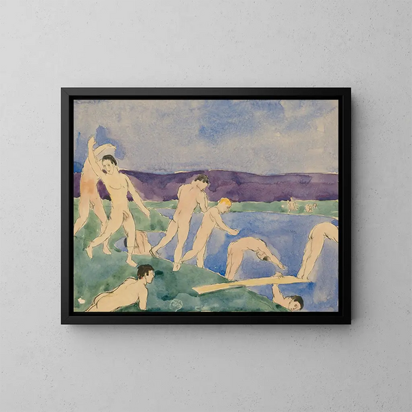 Douze garçons nus à la plage - Charles Demuth — indrammet kunstværk på væggen