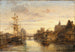 Partie i Amsterdam - Charles Euphrasie Kuwasseg — visning af kunstværket