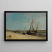 Både på kysten ved Étaples - Charles François Daubigny — indrammet kunstværk på væggen
