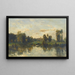 Bords du fleuve - Charles François Daubigny — indrammet kunstværk på væggen