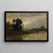 Bords de l'Oise - Charles François Daubigny — indrammet kunstværk på væggen