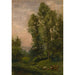 Reproduktion af maleriet Landskab Stadion for skabelse Studie - Charles François Daubigny