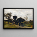 Landmandsmaleri på en sti - Charles François Daubigny — indrammet kunstværk på væggen