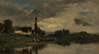 Charles Franois Daubigny - Portejoie on the Seine.webp