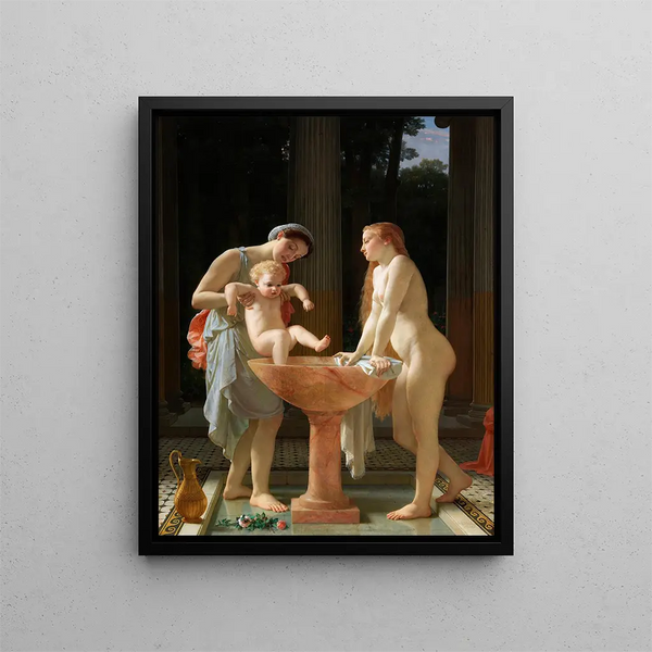 Le bain - Charles Gleyre — indrammet kunstværk på væggen