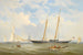 Le schooner Viking du Royal Yacht Squadron à l'ancre au large de Cowes - Charles Gregory — visning af kunstværket