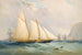 La goélette du Royal Yacht Squadron Viking au large des Needles - Charles Gregory — visning af kunstværket