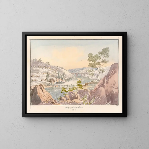 Pont de Castello Bom sur le Coa - Charles Hamilton Smith — indrammet kunstværk på væggen