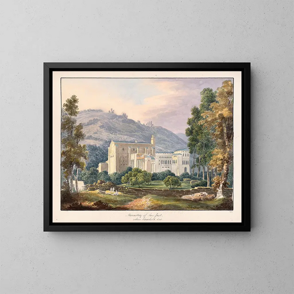 Monastère de San Just, hvor Charles V døde - Charles Hamilton Smith — indrammet kunstværk på væggen