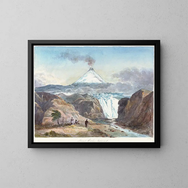 Mont Hecla, Islande - Charles Hamilton Smith — indrammet kunstværk på væggen