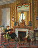 Kvinde i et elegant interiør - Charles Henry Tenré — visning af kunstværket