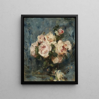 Charles Hermans - Still life with roses in a glass vase.webp