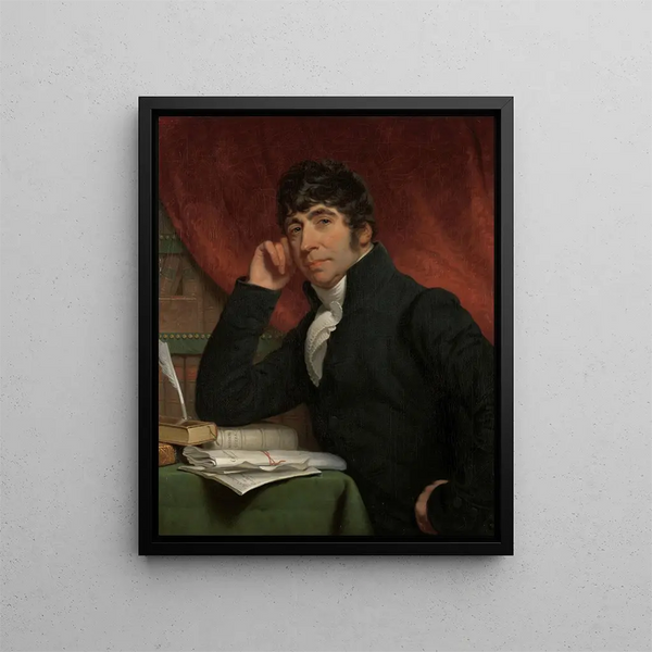 Portrait af Willem Bilderdijk - Charles Howard Hodges — indrammet kunstværk på væggen