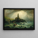 Vue sur la mer du phare de Cape Poge - Charles Hubbard — indrammet kunstværk på væggen