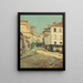 La Rue Norvins à Montmartre - Charles Jean Coussedire — indrammet kunstværk på væggen