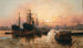 Bateaux à vapeur dans le port de Londres - Charles John de Lacy — visning af kunstværket