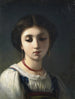 Portrait af en ung italiensk pige - Charles Landelle — visning af kunstværket