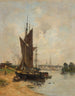 Scène portuaire sur la Seine à Rouen - Charles Lapostolet — visning af kunstværket