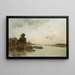 Vue de la Seine à Paris - Charles Lapostolet — indrammet kunstværk på væggen