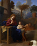 Den Hellige Familie i Egypten - Charles Le Brun — visning af kunstværket