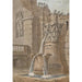 Fontaine i en gård - Charles Louis Clérisseau — visning af kunstværket