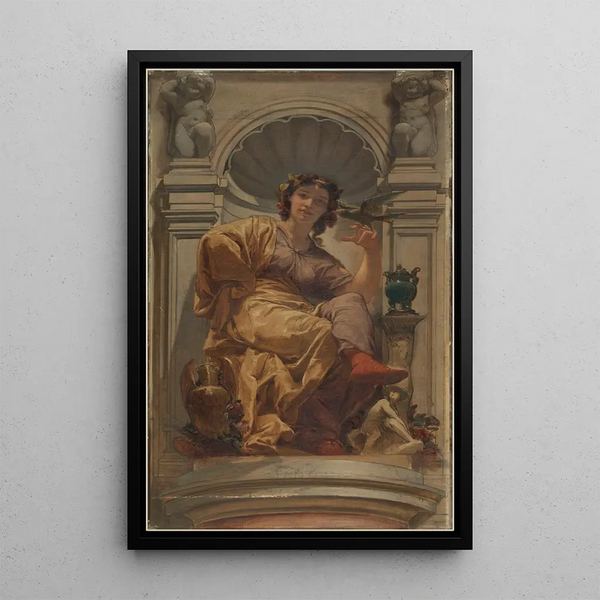 Reproduktion af maleriet La fantaisie - Charles Louis Müller