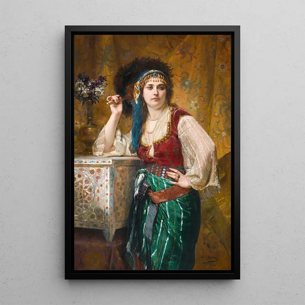 Reproduktion af maleriet Odalisque - Charles Louis Müller